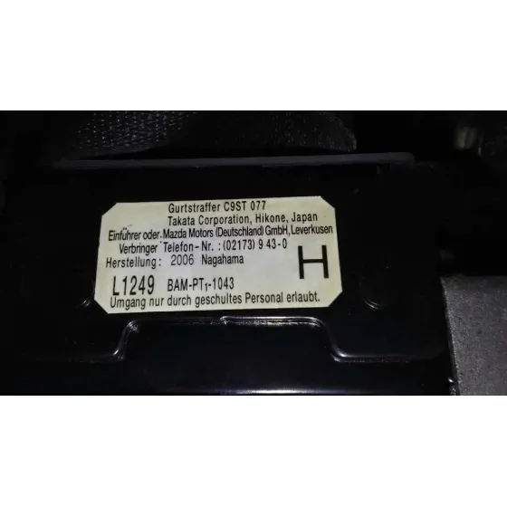 Cinturon Seguridad Delantero Derecho para Mazda 6 Monovolumen (Gy)