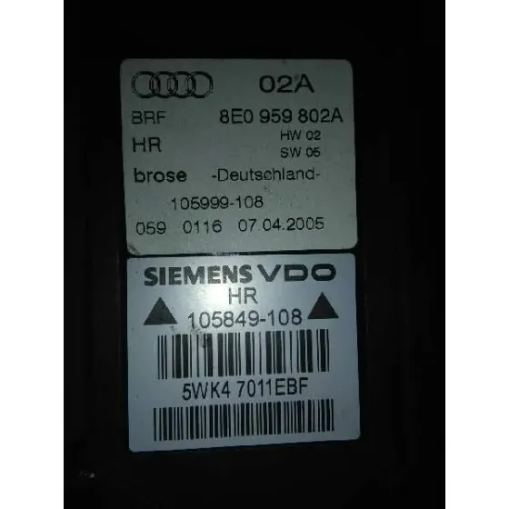 Motor Elevalunas Trasero Derecho para Audi A4 Berlina (8E)