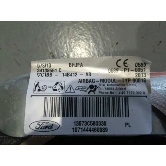 Airbag Cortina Delantero Izquierdo para Ford Fiesta (Ccn)