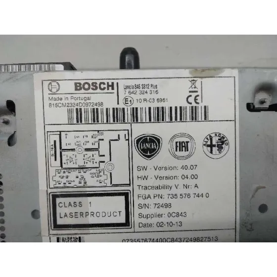 Sistema Audio / Radio Cd para Lancia Ypsilon (402)