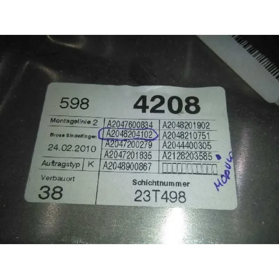Elevalunas Delantero Derecho para Mercedes-Benz Clase C (W204) Berlina