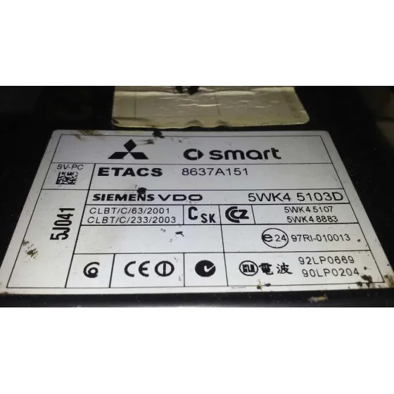 Caja Reles / Fusibles para Mitsubishi Colt Berlina 5 (Z30A)