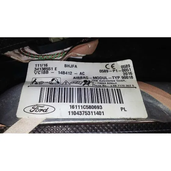 Airbag Cortina Delantero Izquierdo para Ford Fiesta (Ccn)