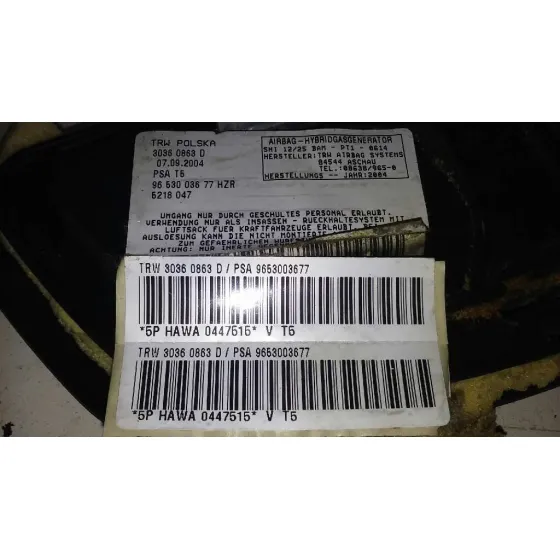 Airbag Lateral Derecho para Peugeot 307 Break / Sw (S1)