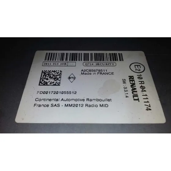 Sistema Audio / Radio Cd para Renault Captur