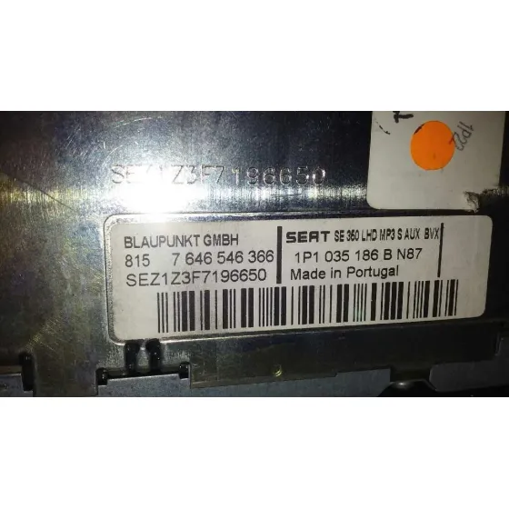 Sistema Audio / Radio Cd para Seat Leon (1P1)