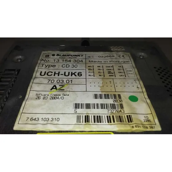 Sistema Audio / Radio Cd para Opel Astra H Berlina