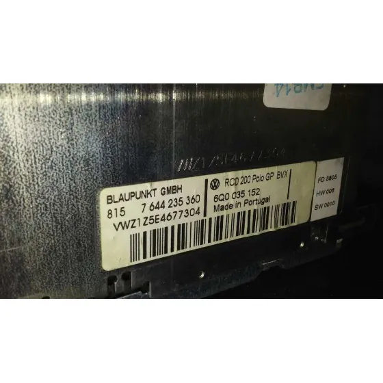 Sistema Audio / Radio Cd para Volkswagen Polo (9N3)