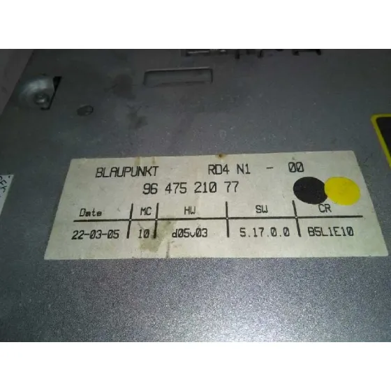 Sistema Audio / Radio Cd para Citroën C4 Berlina
