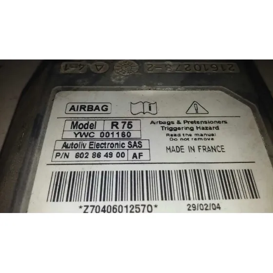 Centralita Airbag para Mg Serie 75 (J/Rj)