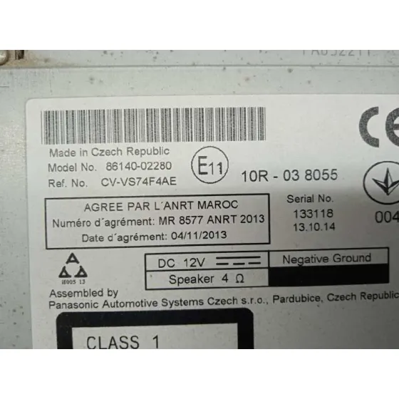 Sistema Navegacion Gps para Toyota Auris