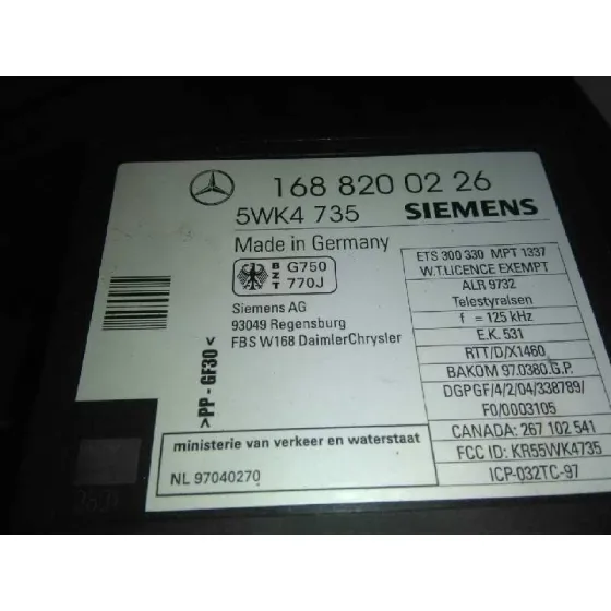 Centralita Inmovilizador para Mercedes-Benz Clase A (W168)