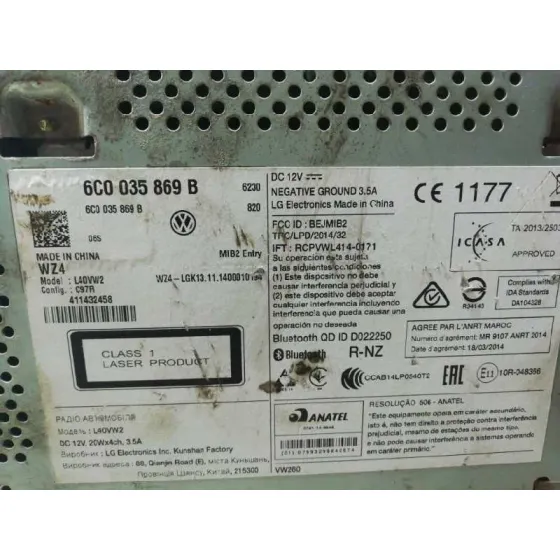 Sistema Audio / Radio Cd para Volkswagen Polo (6C1)