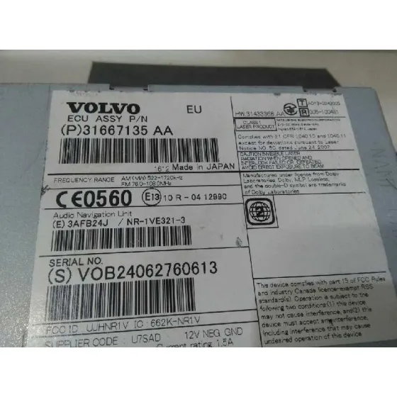 Sistema Audio / Radio Cd para Volvo V40