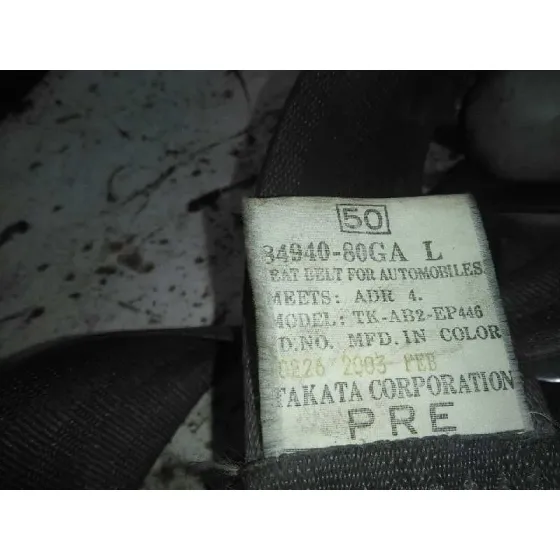 Cinturon Seguridad Delantero Izquierdo para Suzuki Ignis Rm (Mh)