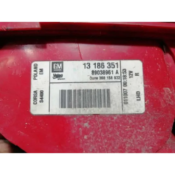 Piloto Trasero Derecho para Opel Corsa D