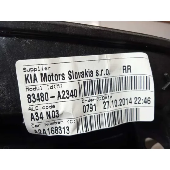 Elevalunas Trasero Derecho para Kia Cee'd