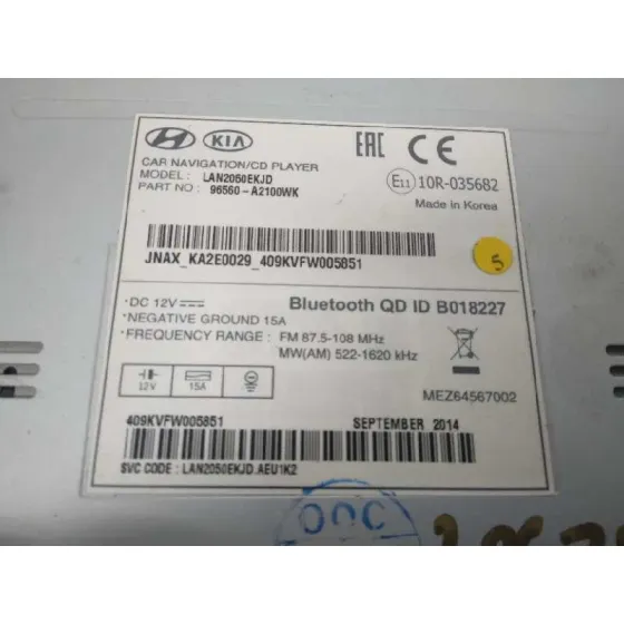 Sistema Audio / Radio Cd para Kia Cee'd