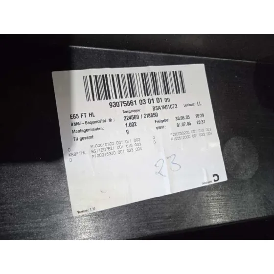 Cortina Parasol Trasera para Bmw Serie 7 (E65/E66)