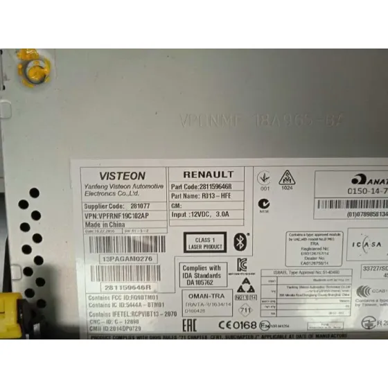 Sistema Audio / Radio Cd para Renault Kadjar