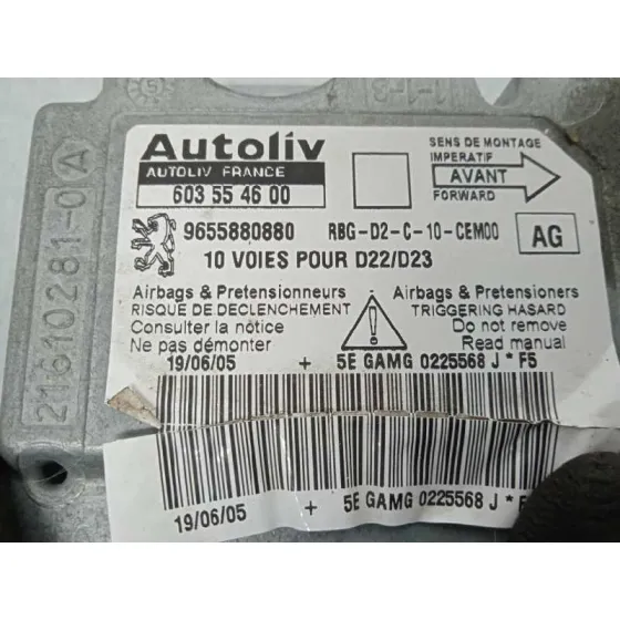 Centralita Airbag para Peugeot 407