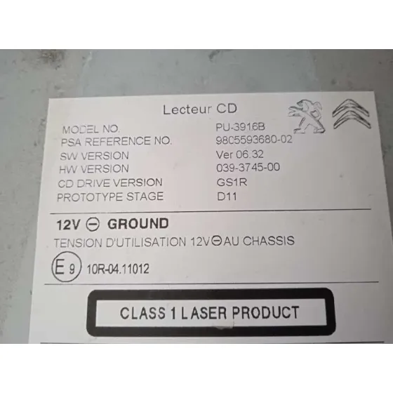 Sistema Audio / Radio Cd para Peugeot 308
