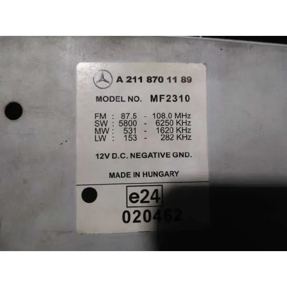 Sistema Audio / Radio Cd para Mercedes-Benz Clase E (W211) Familiar