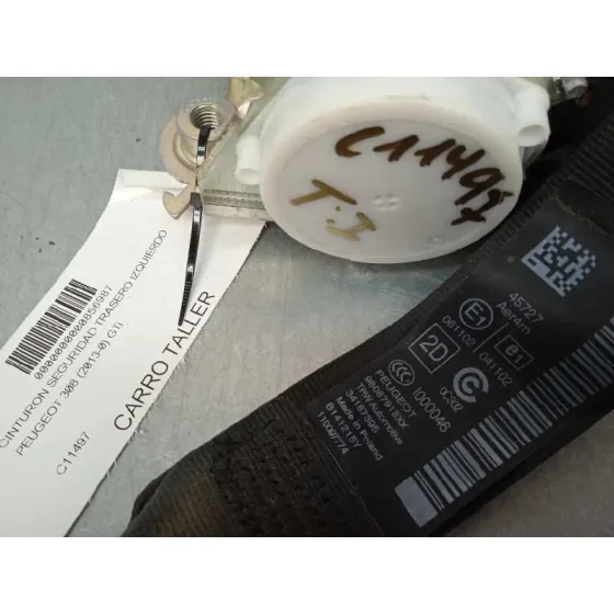 Cinturon Seguridad Trasero Derecho para Peugeot 308