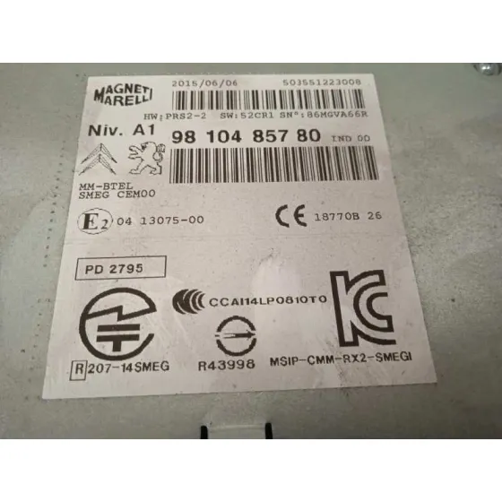 Sistema Audio / Radio Cd para Citroën C4 Picasso