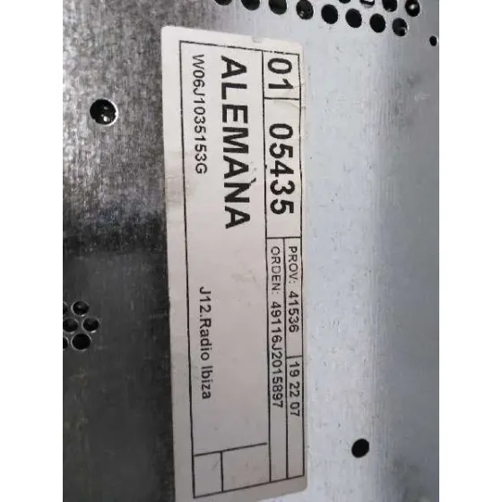 Sistema Audio / Radio Cd para Seat Ibiza St (6J8)