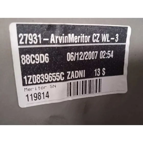 Elevalunas Trasero Izquierdo para Skoda Octavia Berlina (1Z3)