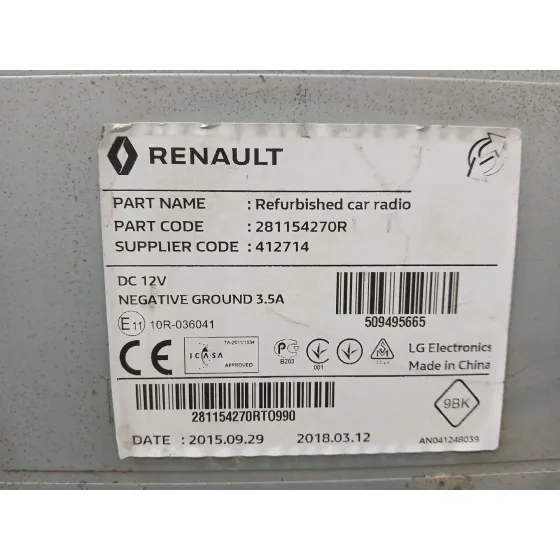 Sistema Audio / Radio Cd para Renault Captur