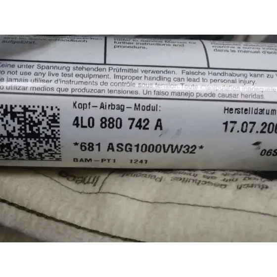 Airbag Cortina Delantero Derecho para Audi Q7 (4L)