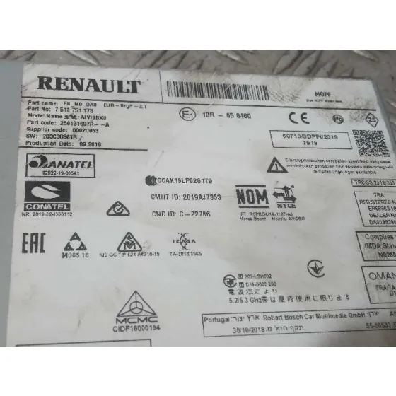 Sistema Navegacion Gps para Renault Clio V