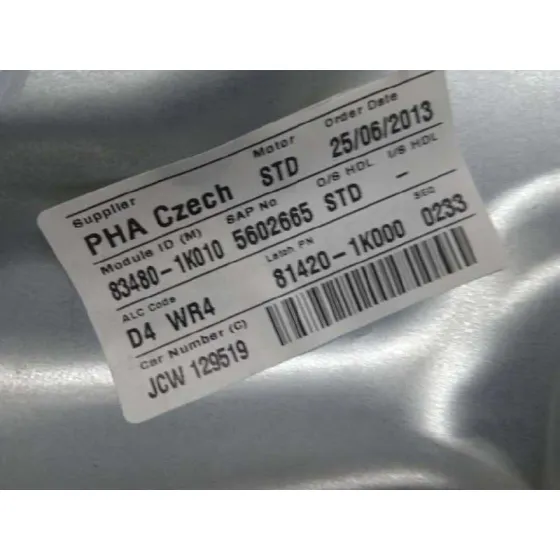 Elevalunas Trasero Derecho para Hyundai Ix20