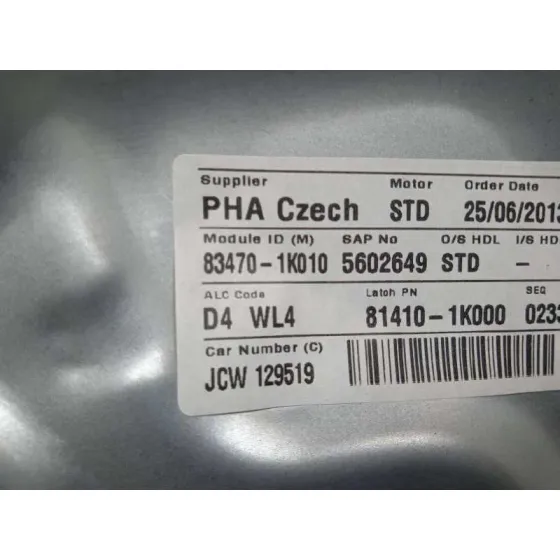 Elevalunas Trasero Izquierdo para Hyundai Ix20