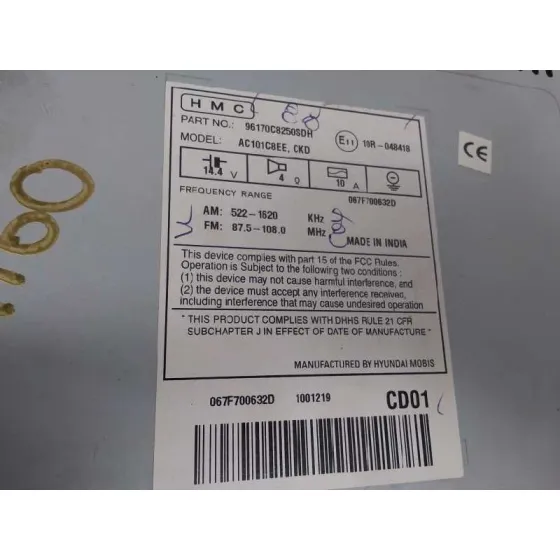 Sistema Audio / Radio Cd para Hyundai I20