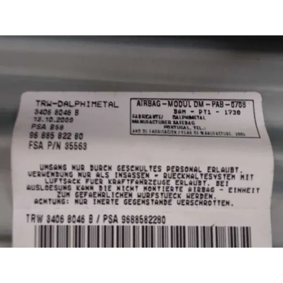Kit Airbag para Citroën C4 Picasso