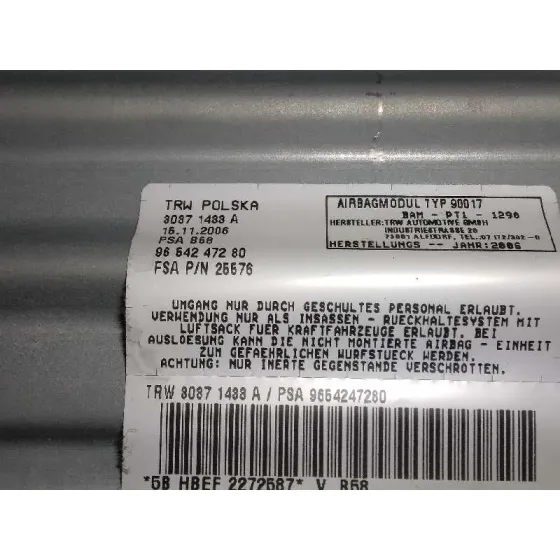 Kit Airbag para Citroën C4 Grand Picasso