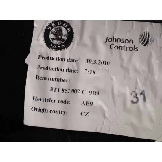 Kit Airbag para Skoda Superb Combi (3T5)