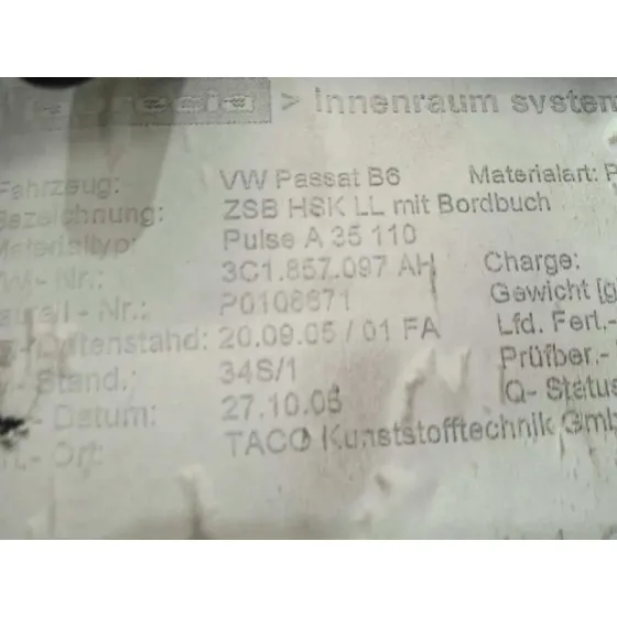 Guantera para Volkswagen Passat Berlina (3C2)