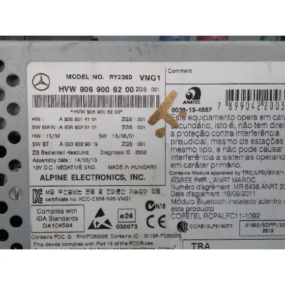 Sistema Audio / Radio Cd para Volkswagen Crafter Caja Cerrada