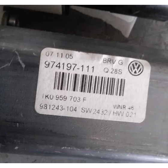 Motor Elevalunas Trasero Izquierdo para Volkswagen Passat Berlina (3C2)