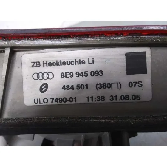 Piloto Trasero Izquierdo Interior para Audi A4 Avant (8E)