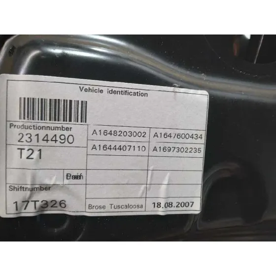 Elevalunas Trasero Derecho para Mercedes-Benz Clase M (W164)