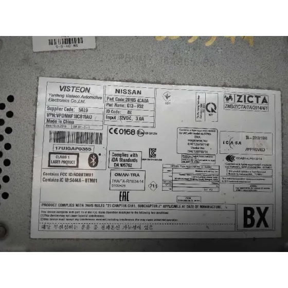 Sistema Audio / Radio Cd para Nissan Qashqai (J11)