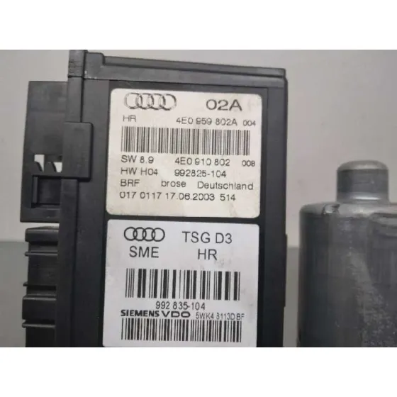 Motor Elevalunas Trasero Derecho para Audi A8 (4E2)