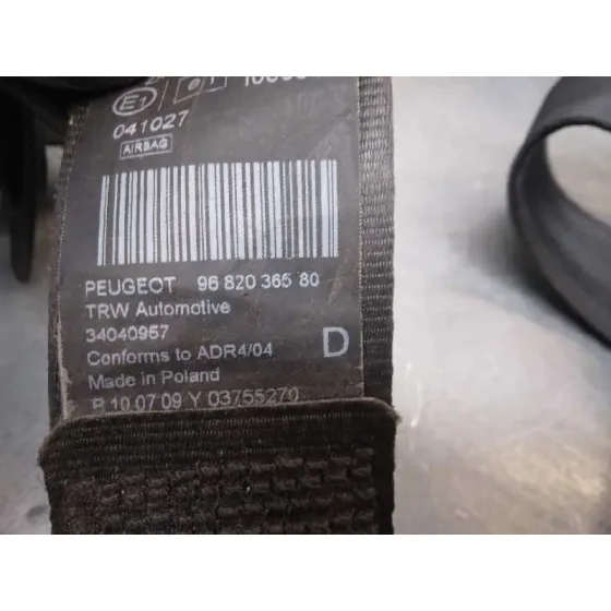 Cinturon Seguridad Delantero Derecho para Peugeot 3008
