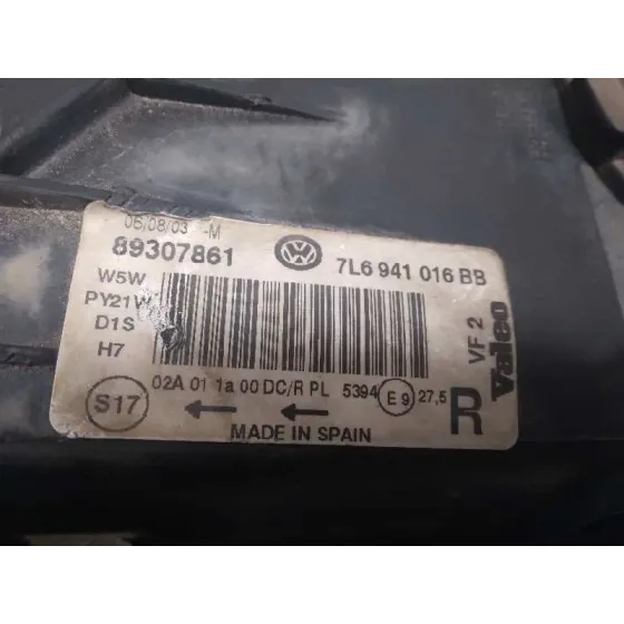 Faro Derecho para Volkswagen Touareg (7La)