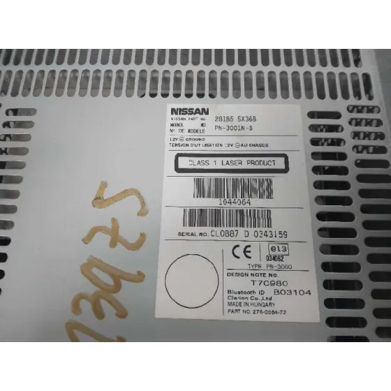 Sistema Audio / Radio Cd para Nissan Navara Pick-Up (D40M)
